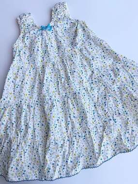 Piccalilly Girls 100% Organic Cotton Floral Fruit Tiered Sundress